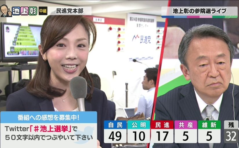池上彰の選挙特番で見る森本智子と西野志海
